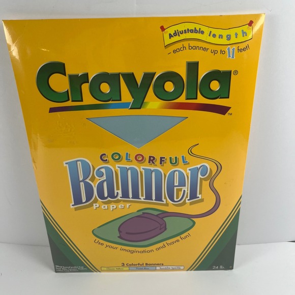 Crayola Other - Crayola Colorful Banner Paper 3 Pack Yellow Blue Rainbow Speckle 11ft Each 85090